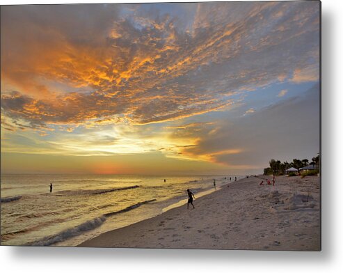 Sunset Metal Print featuring the digital art Im Still Out by Alison Belsan Horton
