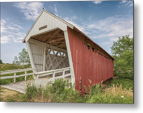 Imes Covered Bridge Metal Print featuring the photograph Imes Covered Bridge by Susan Rissi Tregoning