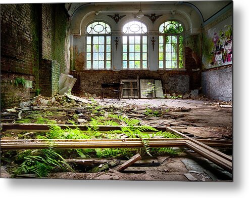 Belgium Metal Print featuring the photograph In the end nature always wins - urbex abandoned hotel by Dirk Ercken