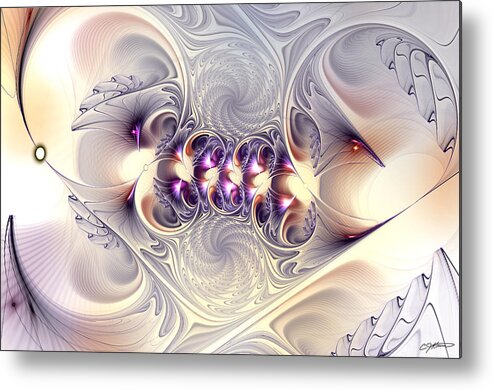Abstract Metal Print featuring the digital art Incandescent Reminiscences by Casey Kotas
