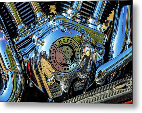 Indian Metal Print featuring the photograph Indian Motor by Keith Hawley