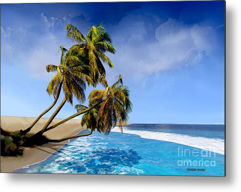 Beach Metal Print featuring the painting Indigo Shores by Corey Ford