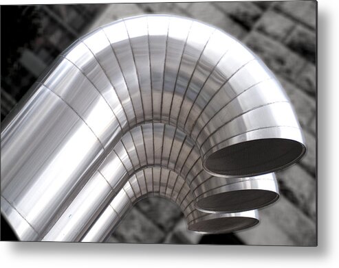 Ducts Metal Print featuring the photograph Industrial Air Ducts by Henri Irizarri