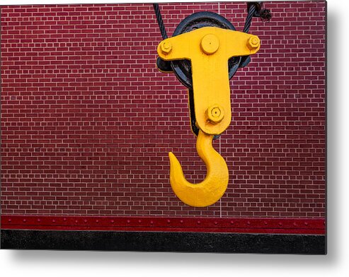 Apparatus Metal Print featuring the photograph Industrial Hook by Susan Candelario