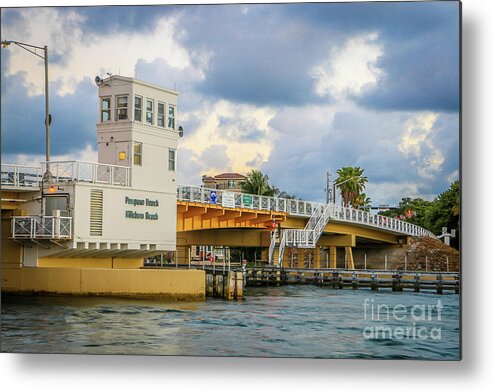 Bridge Metal Print featuring the photograph Inlet Drawbridge by Tom Claud