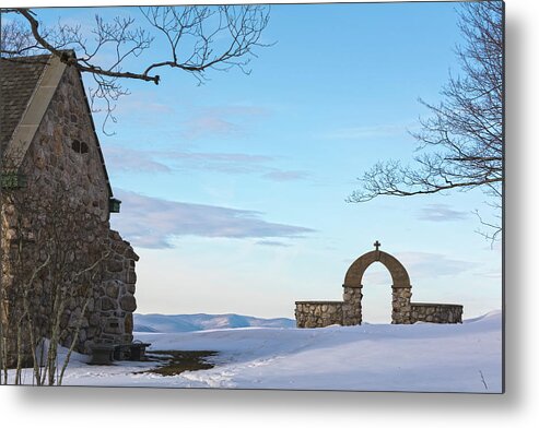 The Old Stone Church Metal Print featuring the photograph Inner Peace Of Pastel Koolness by Angelo Marcialis