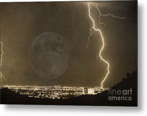  Lightning Metal Print featuring the photograph Into the night by James BO Insogna