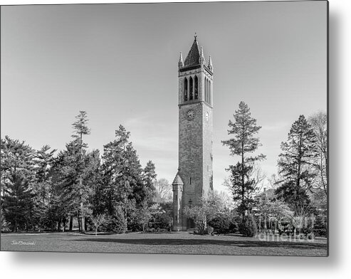 Iowa State Metal Print featuring the photograph Iowa State University Campanile and Quad by University Icons