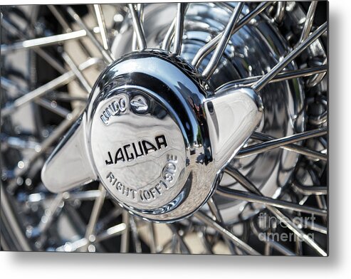 Jaguar Metal Print featuring the photograph Wire Wheel by Dennis Hedberg