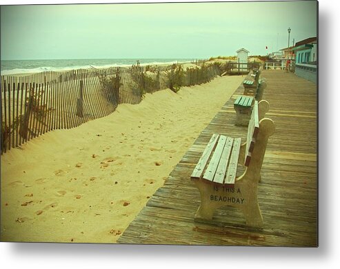 Jersey Shore Metal Print featuring the photograph Is This A Beach Day - Jersey Shore by Angie Tirado