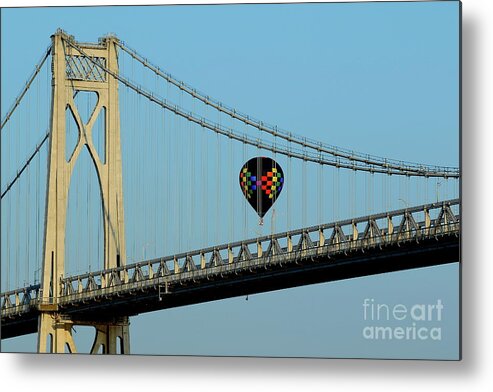 Bridge Metal Print featuring the photograph It is balloon by Les Greenwood