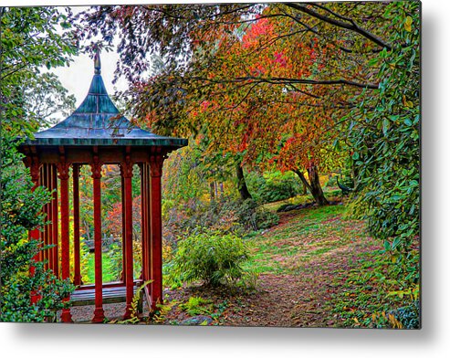 Japanese Garden Metal Print featuring the photograph Japanese Garden by Lilia S