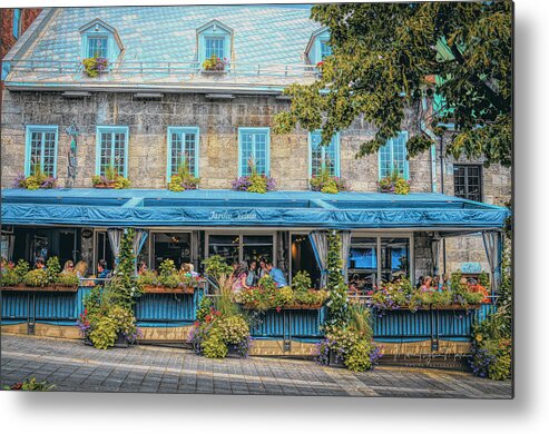 Restaurants Metal Print featuring the photograph Jardin Nelson On Rue Saint-Jacques by Maria Angelica Maira