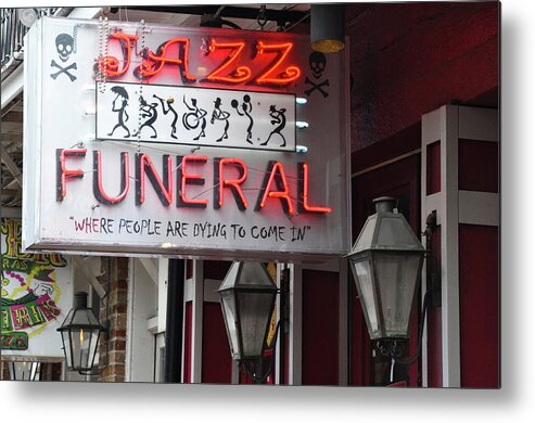 Jazz Metal Print featuring the photograph Jazz Funeral - New Orleans by Bill Cannon