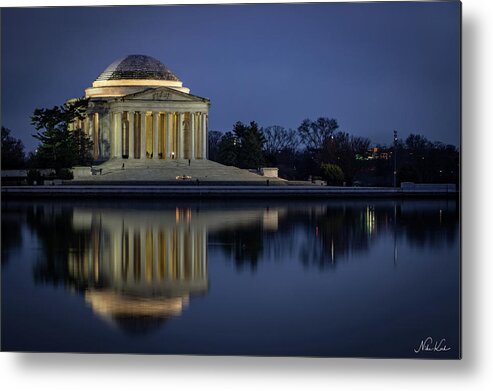 Usa Metal Print featuring the photograph Jefferson reflecting by Framing Places
