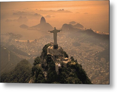 Jesus Metal Print featuring the photograph Jesus in Rio by Christian Heeb