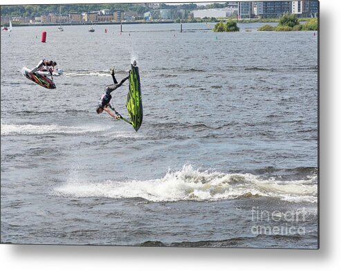 Freestyle Jetski Stunts Metal Print featuring the photograph Jetski Stunt 6 by Steve Purnell