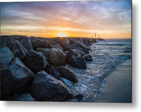 Avalon Metal Print featuring the photograph Jetty Sky Candy by Kristopher Schoenleber