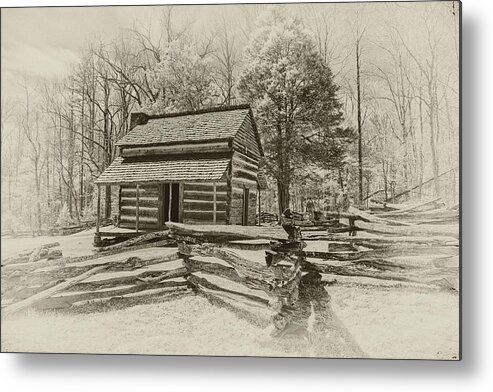 Cabin Metal Print featuring the photograph John Olivers Place by Jim Cook