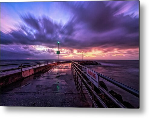 Florida Metal Print featuring the photograph Jupiter Inlet Jetty by Steve DaPonte