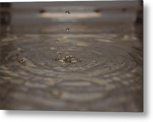 Water Metal Print featuring the photograph Just a Drop by Michael Albright