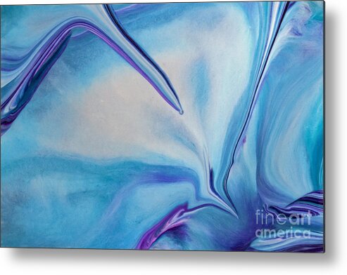 Abstract Metal Print featuring the painting Just Push Play by Patti Schulze
