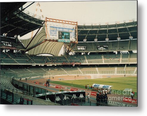  Metal Print featuring the photograph Juventus - Stadio delle Alpi - West Goal Stand - September 1997 by Legendary Football Grounds