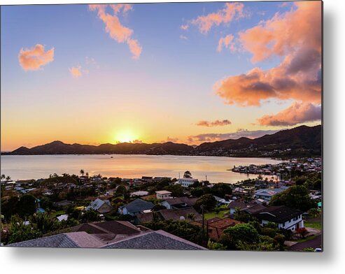 Clouds Metal Print featuring the photograph Kaneohe Bay Sunrise 2 by Jason Chu