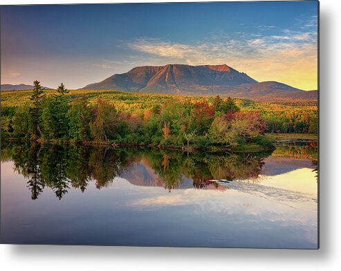 Mount Katahdin Metal Print featuring the photograph Katahdin At Sunset by Rick Berk