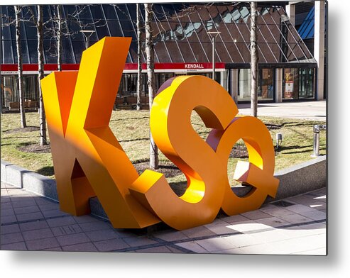 Kendall Metal Print featuring the photograph Kendall Square Sign Cambridge MA by Toby McGuire