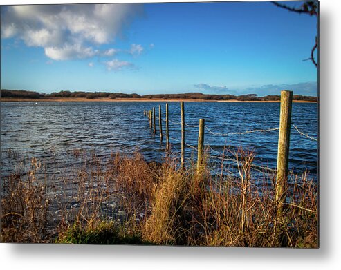 Kenfig Pool Metal Print featuring the photograph Kenfig Pool in Wales by Stephen Jenkins