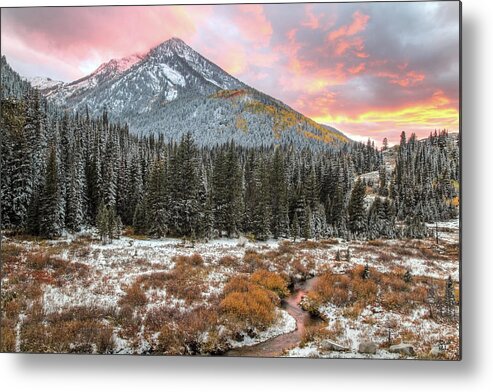 Utah Metal Print featuring the photograph Kessler Peak Fall Sunset by Brett Pelletier