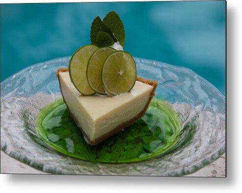 Food Metal Print featuring the photograph Key Lime Pie 25 by Michael Fryd