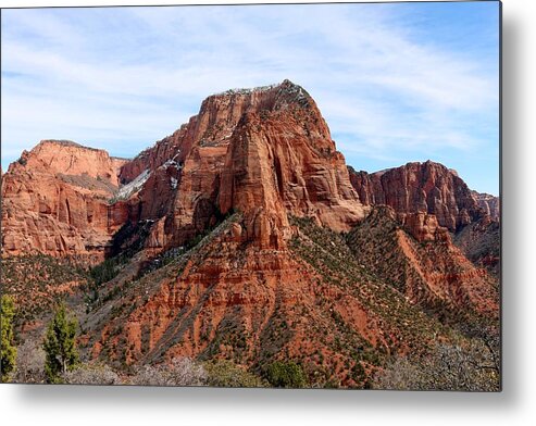 Kolob Canyon Metal Print featuring the photograph Kolob Canyon Dusted with Snow - 4 by Christy Pooschke