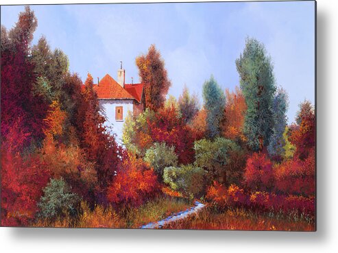 Country House Metal Print featuring the painting La Casa Nel Bosco by Guido Borelli