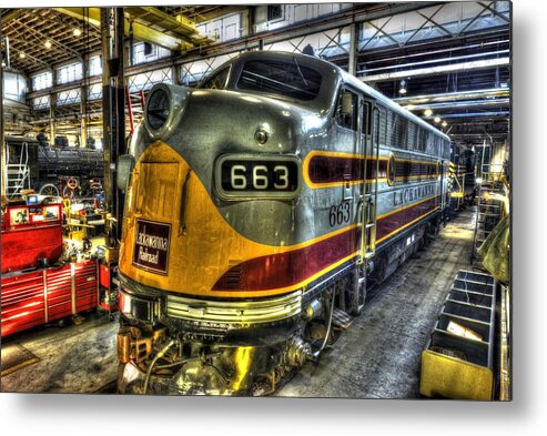 Lackawanna Metal Print featuring the photograph Lackawanna RR 663 by Paul W Faust - Impressions of Light
