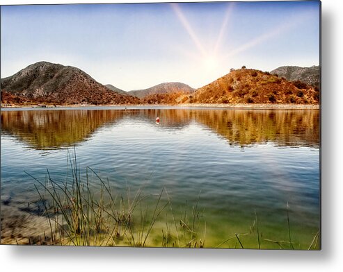 Dam Metal Print featuring the photograph Lake Hodges Sunrise by Alison Frank