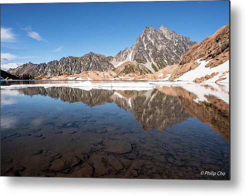 Nature Metal Print featuring the photograph Lake Ingalls reflection by Philip Cho