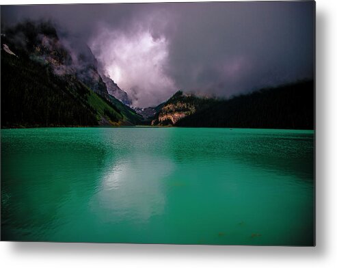 Alberta Metal Print featuring the photograph Lake Louise before Storm by Patrick Boening