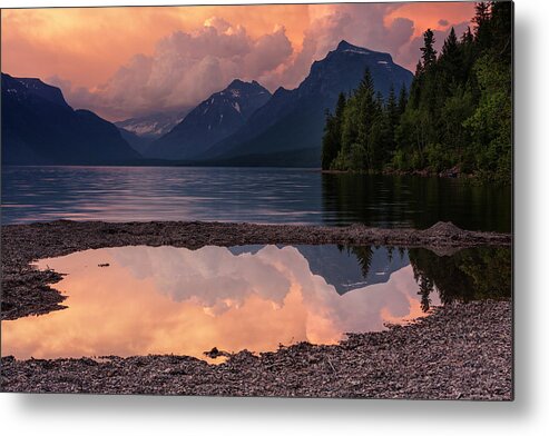 Glacier National Park Metal Print featuring the photograph Lake McDonald Sunset by Mark Kiver