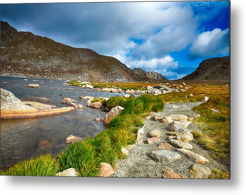 Colorado Metal Print featuring the mixed media Lake Summit Tundra Path by Angelina Tamez