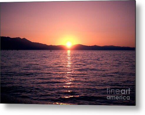 Sunset Lake Metal Print featuring the photograph Lake Sunset 8pm by Joe Lach