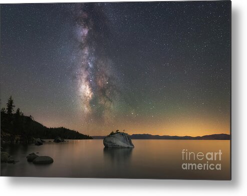 Bonsai Rock Metal Print featuring the photograph Lake Tahoe Milky Way by Michael Ver Sprill