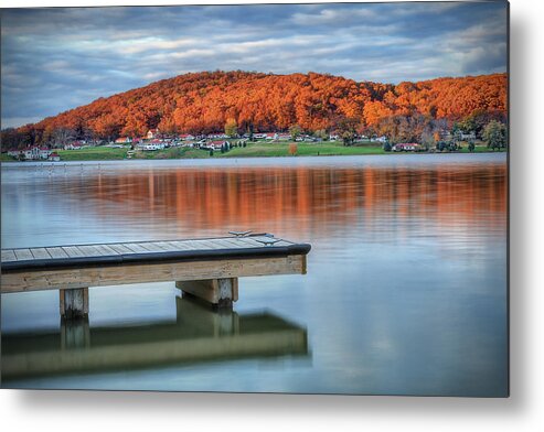 Lake Metal Print featuring the photograph Autumn Red at Lake White by Jaki Miller