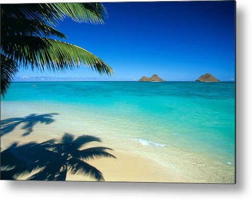 Afternoon Metal Print featuring the photograph Lanikai Beach by Dana Edmunds - Printscapes