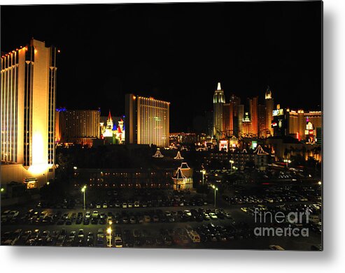 Downtown Las Vegas Metal Print featuring the photograph Las Vegas sky line by Micah May
