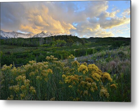 Colorado Metal Print featuring the photograph Last Light on San Juans from Dallas Divide by Ray Mathis