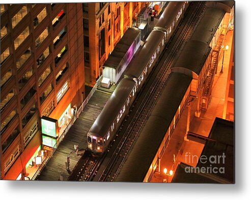 Train Metal Print featuring the photograph Late Commute by Kate Purdy