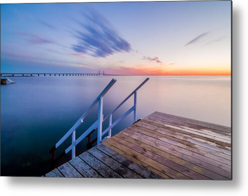 Beach Metal Print featuring the photograph Late night swim by Marcus Karlsson Sall