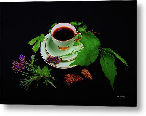 Cup Metal Print featuring the photograph Late Summer Coffee by Randi Grace Nilsberg